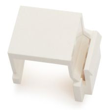 Заглушка Hyperline ,Keystone Jack х 1, цвет: белый (KJ1-BL-WH)