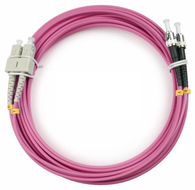 Коммутационный шнур оптический Cabeus FOP-50-OM4-SC-ST-15m