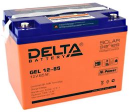 Аккумулятор для ИБП Delta Battery GEL, 260х168х219 мм (ВхШхГ),  необслуживаемый электролитный,  12V/85 Ач, цвет: жёлтый, (GEL 12-85)