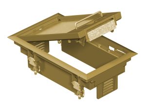 Люк напольный BETTERMANN GES2, пластик, с ручкой, 61х194 мм (ВхШ), модулей: 3, универсальный, цвет: бежевый