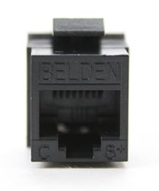Модуль универсальный Belden, keystone, 1хRJ45(8P8C), IDC 110, кат. 6, неэкр., цвет: чёрный