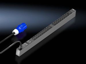 Блок силовых розеток Rittal Basic, IEC 60320 С13 х 16, IEC 60320 С19 х 2, вход CEE, шнур 3 м, 845х44х70 мм (ВхШхГ), 32А, для шкафов 1200 мм, автомат, 