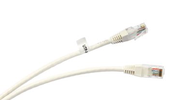 Шнур комм. Panduit, кат. 5е, неэкр., U/UTP, RJ45/RJ45, 100 МГц, PVC, AWG24, 0.5м, белый