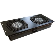 Вентиляторный модуль TWT, с подшипником качения, 220V, вентиляторов: 2, для шкафов, цвет: чёрный