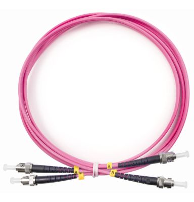 Коммутационный шнур оптический Cabeus FOP-50-OM4-ST-ST-2m