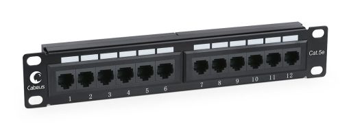 Коммутационная патч-панель Cabeus PL-12-Cat.5e 10"-Dual