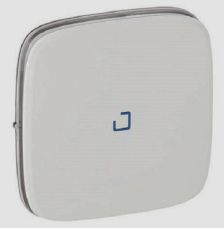 (Архив)Клавиша для выключателя Legrand Valena Allure, 1, с подсветкой и индикацией, окошко для индикации, цвет: алюминий, (LEG.755277)