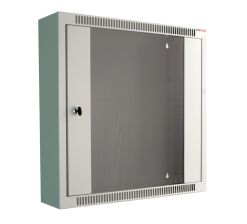 (Архив)Шкаф телекоммуникационный настенный Canovate Slim Line, 19", 12U, 599х600х150 мм (ВхШхГ), дверь: стекло, разборный, цвет: серый
