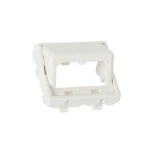 Лиц. панель розеточная Panduit Mini-Com, keystone х 2, 45х45 мм (ВхШ), скошенная, mosaic, цвет: белый (CFPFS2AW)