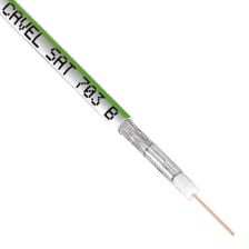 (Архив)Кабель коаксиальный Cavel SAT 703 В, PVC, двухслойный экран (100% + 40%), 75 +/-3 Ом, бухта, 100 м, d , с зеленой полосой, цвет: белый