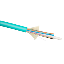 Кабель ВО Cabeus Tight Buffer, 24хОВ,OM3 50/125, LSZH, Ø 7,4мм, внутренний, 1,5 кН, голубой