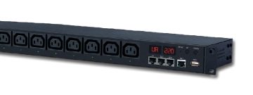 (Архив)Блок силовых розеток Hyperline, IEC 60320 С13 х 16, вход IEC 309 32A 2P+E, шнур 3 м, 1439х44,4х66,6 мм (ВхШхГ), 32А, 19", чёрный