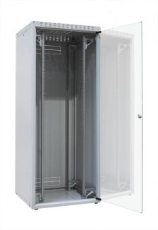 (Архив)Шкаф телекоммуникационный напольный Zpas ECO-LINE, IP20, 24U, 1188х600х800 мм (ВхШхГ), дверь: стекло, боковая панель: сплошная, сварной, цвет: 