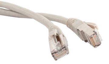 Шнур комм. TWT, кат. 5е, экр., FTP, RJ45/RJ45, PVC, AWG26, 3м, серый