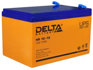 Аккумулятор для ИБП Delta Battery HR, 101х98х151 мм (ВхШхГ),  Необслуживаемый свинцово-кислотный,  12V/12 Ач, цвет: оранжевый, (HR 12-12)