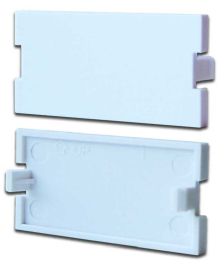 Заглушка Lanmaster, 2х keystone, 25х50 мм (ВхШ), плоская, в розетку LAN-MB, цвет: белый (LAN-MBP-XX-WH)