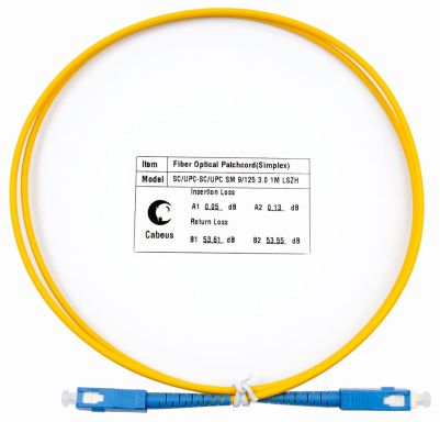 Коммутационный шнур оптический Cabeus FOP(s)-9-SC-SC-1m