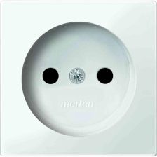 Розетка электрическая Merten System M, 2к, 16А, шторки защитные, цвет: активный белый (MTN2002-0325)