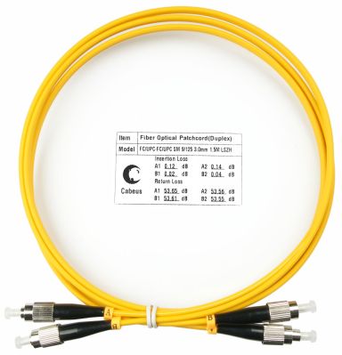 Коммутационный шнур оптический Cabeus FOP(d)-9-FC-FC-1,5m
