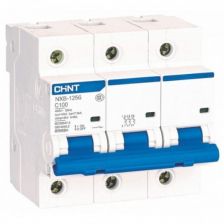 Автоматический выключатель CHINT NXB-125, 3 модуль, C класс, 3P, 125А, 10кА, (CNT.816143)