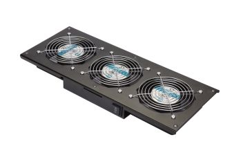 Вентиляторный модуль Eurolan Racknet, 19", 1U, 60х425х170 мм (ВхШхГ), вентиляторов: 3, для серии F30, S3000, цвет: чёрный
