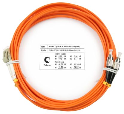 Коммутационный шнур оптический Cabeus FOP-62-LC-FC-5m