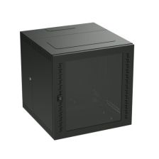 Шкаф телекоммуникационный настенный DKC IT-STI, 19", 16U, 800х600х650 мм (ВхШхГ), дверь: стекло, сварной, цвет: чёрный