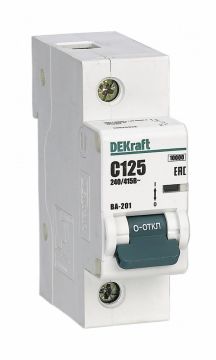 Автоматический выключатель DEKraft ВА-201, 1,5 модуль, C класс, 1P, 100А, 10кА, (13003DEK)