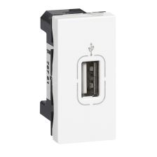 Розетка информационная Legrand Mosaic, 1x USB, IP41, цвет: белый, (LEG.078761)