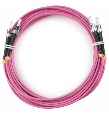 Коммутационный шнур оптический Cabeus FOP-50-OM4-ST-ST-20m