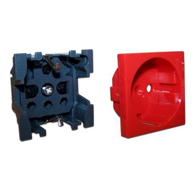 Лицевая панель розеточная Lanmaster NM-EL45x45/T-RD