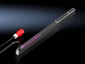 Блок силовых розеток Rittal Basic, IEC 60320 С13 х 24, IEC 60320 С19 х 6, вход CEE, шнур 3 м, 1095х44х70 мм (ВхШхГ), 16А, для шкафов 1200 мм, защита о