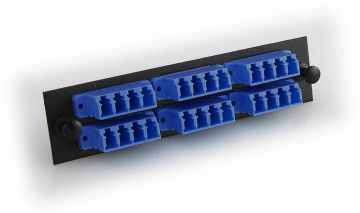 Модульная панель Hyperline, OS2 9/125, 24 х LC, Duplex 120х32, для FO-19BX, цвет: чёрный