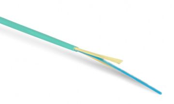 (Архив)Кабель ВО Belden Tight Buffer,  1хОВ, OM3 50/125, FRNC/LSNH, Ø 2мм, внутри зданий, небронированный, цвет: аквамарин