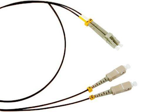 Коммутационный шнур оптический Hyperline FC-D2-50-LC/PR-SC/PR-H-20M-LSZH-BK