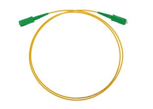 (Архив)Шнур коммутационный Связьстройдеталь ШОС-SM/2.0, Simplex SC/SC (APC/APC), G.652, LSZH-FR, 1м, зелёный хвостовик, цвет: жёлтый
