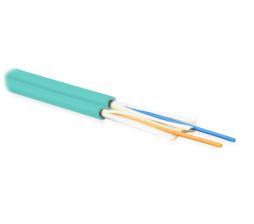 Кабель ВО Hyperline Zip-cord,  2хОВ, OM3 50/125, LSZH, Ø 2мм, внутри зданий, небронированный, цвет: аквамарин