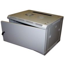 Шкаф телекоммуникационный настенный TWT PRO, 19", 4U, 279х600х450 мм (ВхШхГ), дверь: металл, разборный, цвет: серый