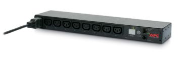 БРП (PDU) Switched APC, IEC 60320 С13 х 8, 44х445х108 мм (ВхШхГ), 16А, вход IEC 320 C20, шнур 2,5 м, чёрный