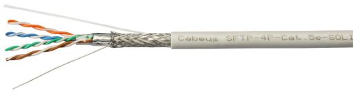 Кабель витая пара Cabeus SFTP-4P-Cat.5e-SOLID-GY