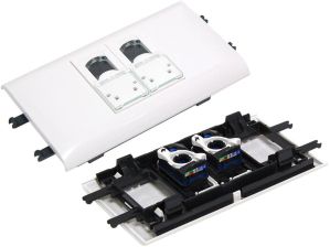 (Архив)Розетка в сборе Legrand Mosaic, 2x RJ45, кат. 5е, экр., 65х110, упаковка: 10 шт, цвет: белый, (LEG.078673)
