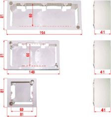 Коробка открытого монтажа Lanmaster, 3 модуля, 45х135 мм (ВхШ), цвет: белый