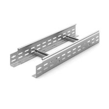 Лестничный лоток Ostec НЛО, трубчатый борт, стандартный, перфорированный, 200х80х3000 (ШхВхД), толщина: 1,5 мм, сталь, покрытие: м. Сендзимира