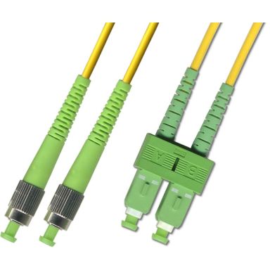 Коммутационный шнур оптический Hyperline FC-D2-9-SC/AR-ST/AR-H-10M-LSZH-YL
