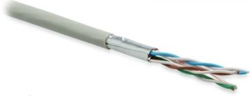 (Архив)Кабель витая пара Hyperline, PVC, U/FTP, кат. 6, проводник Ø 0,16мм, 500м, катушка, тип прокладки: внутри зданий, цвет: серый