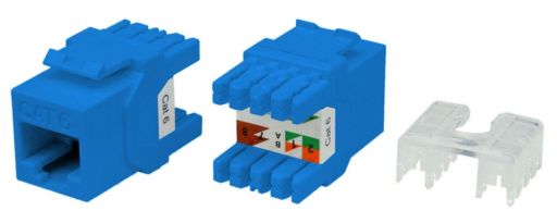 Модуль Hyperline KJ8-8P8C-C6-180-BL