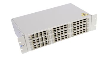 Бокс оптический ЦМО БОН, портов: 72, FC, ST, SC, LC, до 144 хОВ, 3U, 135х483х237 мм (ВхШхГ), со сплайс-кассетой, цвет: серый, (БОН-19-3-72)