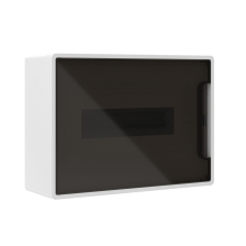 Щит электрический настенный DKC FRAME IP40, 1ряд. 12мод., дверь: тонированное стекло, корпус: пластик, цвет: белый