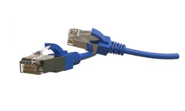 Шнур комм. Hyperline, кат. 6, экр., S/FTP, RJ45/RJ45, LSZH, AWG28 3м, синий