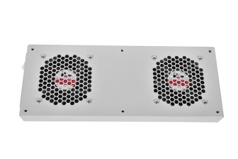 Вентиляторный модуль Rem R-FAN, 48V, 45х432х195 мм (ВхШхГ), вентиляторов: 2, 86 дБ, поток: 300 м3/ч, для шкафов ШТК, ШРН, ШТВ, цвет: серый